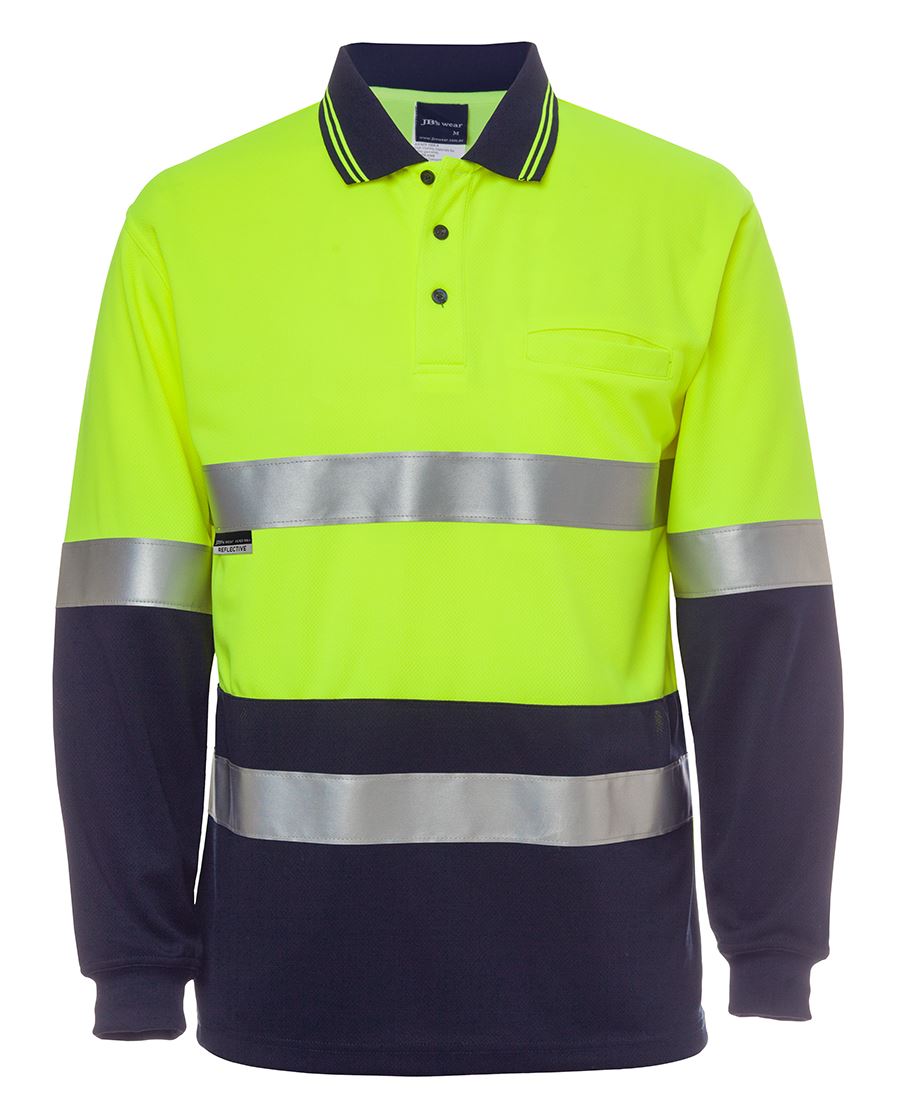 JB's Hi-Vis Long Sleeve (D+N) Trad Polo
